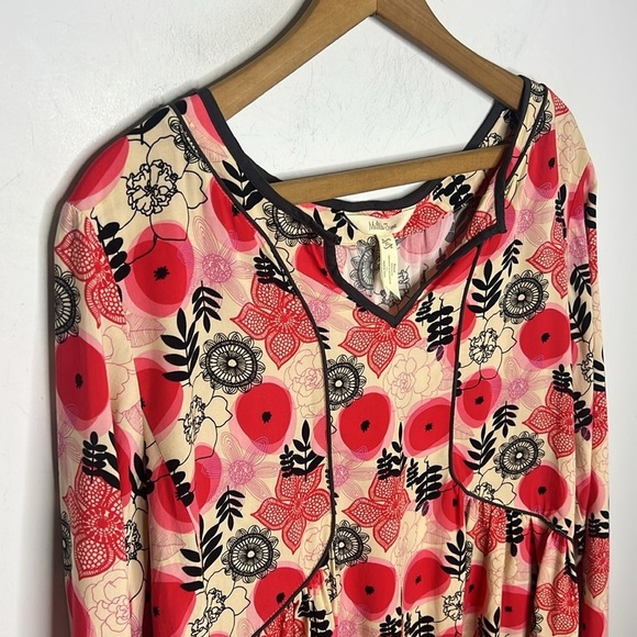 Matilda Jane Whimsical Floral Print Peasant Top Long Sleeve Blouse Size XL - Picture 4 of 12